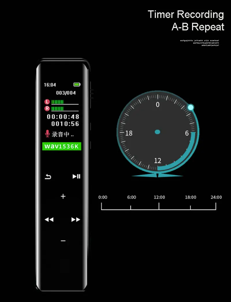 Цифровой диктофон с голосовой активировкой, Аудиозапись, диктофон, MP3, OLED дисплей, сенсорный экран, шумоподавление, звуковое устройство, плеер