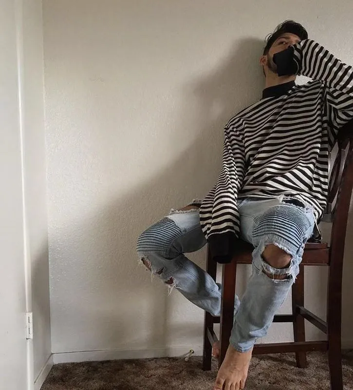 Модные мужские над Размеры d толстовки размера плюс на улице в черно белую