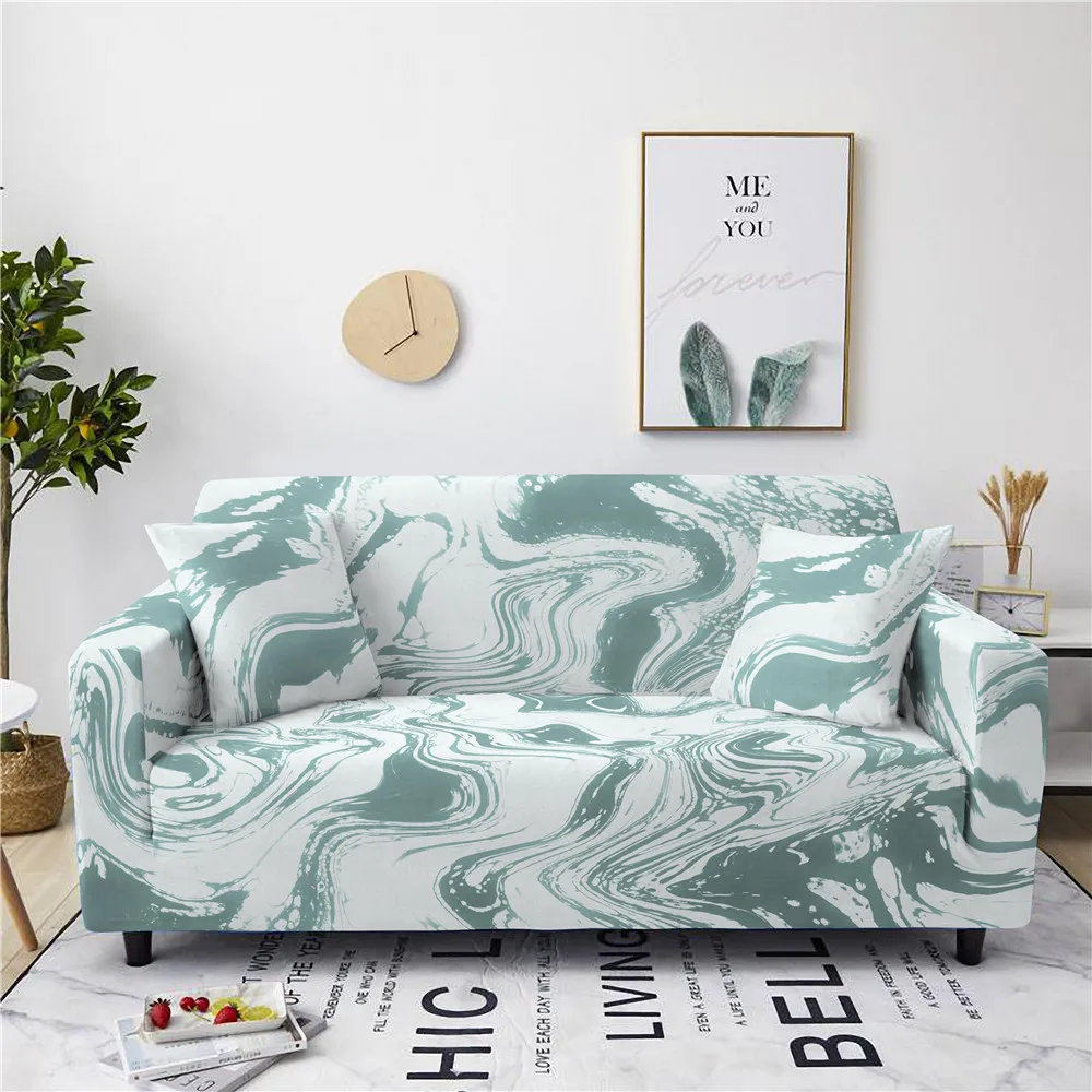 Чехол для дивана с мраморным узором растягивающийся чехол спандекс защитный
