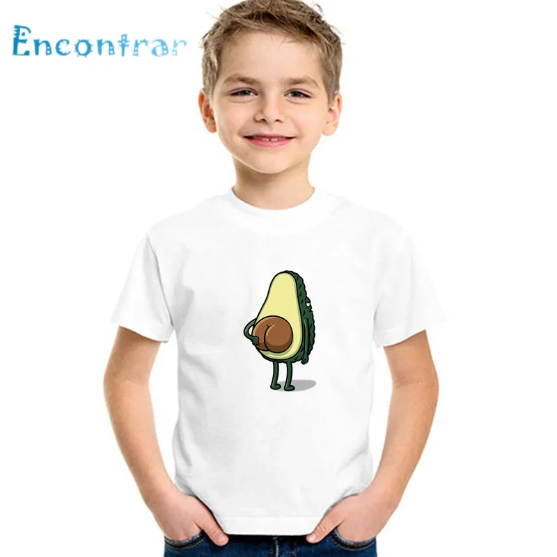 Футболка для мальчиков и девочек с принтом авокадо кошки вегана детская