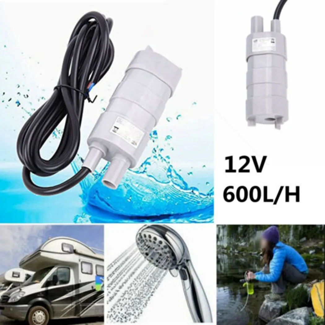 

1pc Diving Water Pump 105 * 38mm 12V Electric High Flow Water Pump 600L/H Submersible Camper Replacement Pump