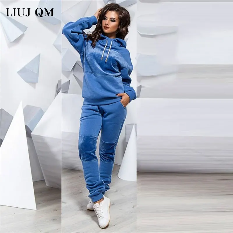 

2020 Autumn 2Pcs Set Women Hoodies Sweatshirt +Pant Women Hoody Sweatshirt Pants Sets Fleece Hoodies Sweatshirts Leisure Wear
