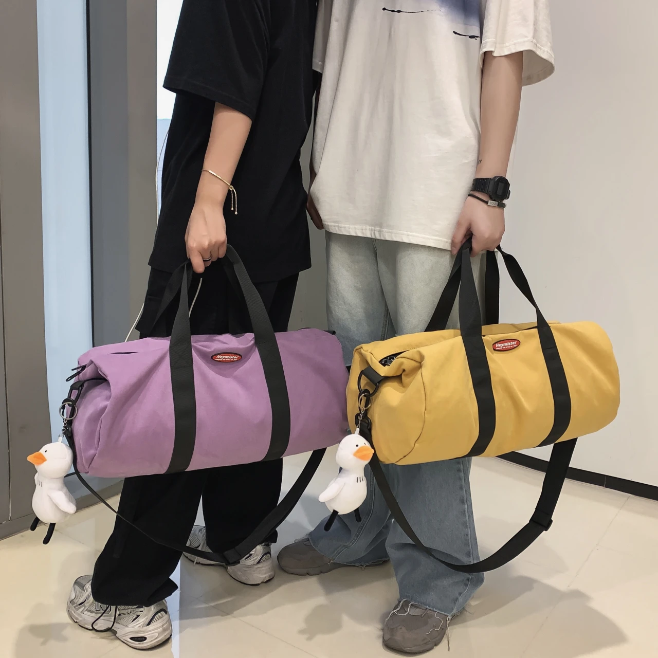 

New Hand-held Travel Bag for Men Multi-functional Fitness Bag for Women Luggage Cute Practical Canvas Bucket bags /DSFC0187