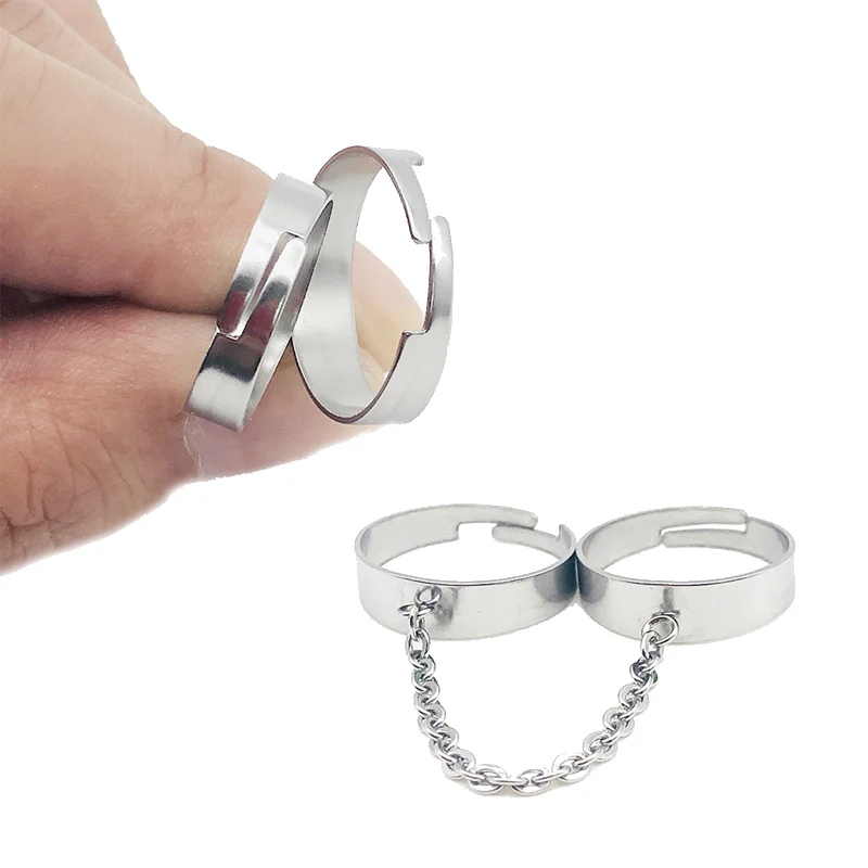 Регулируемая цепь из нержавеющей стали кольца в стиле панк вечерние Ринок