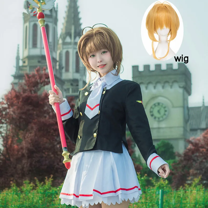 Женский костюм для косплея Anme Cardcaptor Sakura Clearcard Kinomoto Tomoyo Daidoji школьная форма и