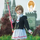 Женский костюм для косплея Anme Cardcaptor Sakura Clearcard, костюм для косплея Kinomoto Sakura Tomoyo Daidoji, школьная форма для косплея и парики