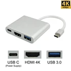 3 в 1, адаптер для зарядки с Type C на 4K HDMI USB 3,0