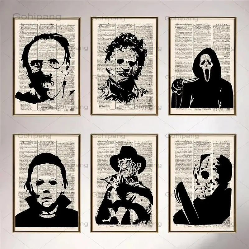 

Hitler Poster Vintage Kraft Style Retro Old Newspapers Horror Movie Character Posters Home Art Decorative Canvas Painting Oil