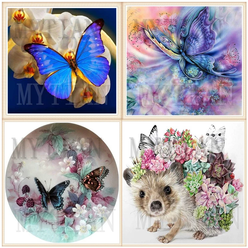 5d алмазная живопись полная вышивка квадратная/круглая бура бабочка цветок