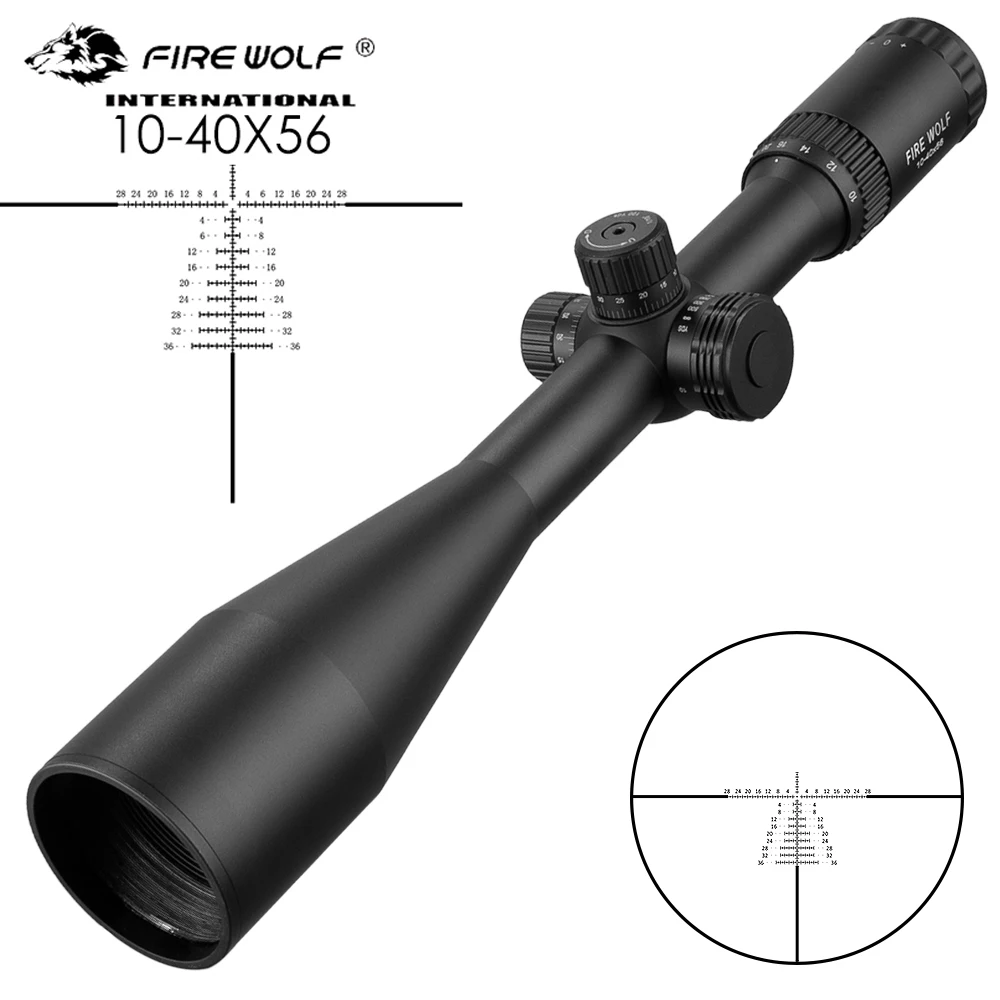 Best Fire wolf 10 40X56 Hunting rifle scope tactical Airsoft accessories Sniper Optical sight Spotting scope for rifle hunting