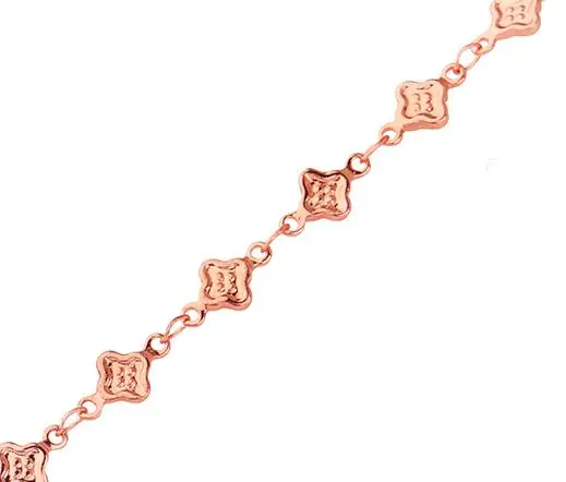 Rose Gold 1 метр дешевые Нержавеющая сталь цепи 5,5*10 мм волна сливы браслет-цепочка ручной работы Цепочки и ожерелья Модные Для Мужчин's Для женщин "сделай сам" для изготовления ювелирных изделий - Цвет: Rose Gold
