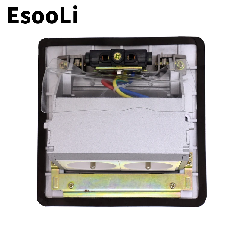 Миниатюрная алюминиевая панель всплывающая розетка для пола США/Таиланда