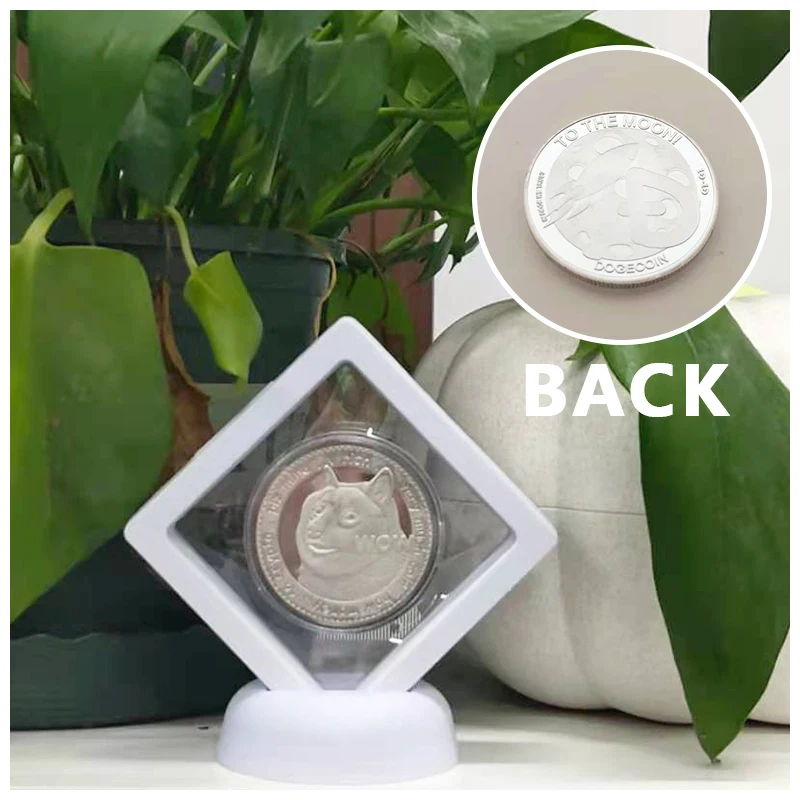 

WOW dog Dogecoin Gold/Silver Plated Ripple Bitcoin Ethereum Ada Cardano QTUM IOTA Binance Digital Currency Commemorative Coins