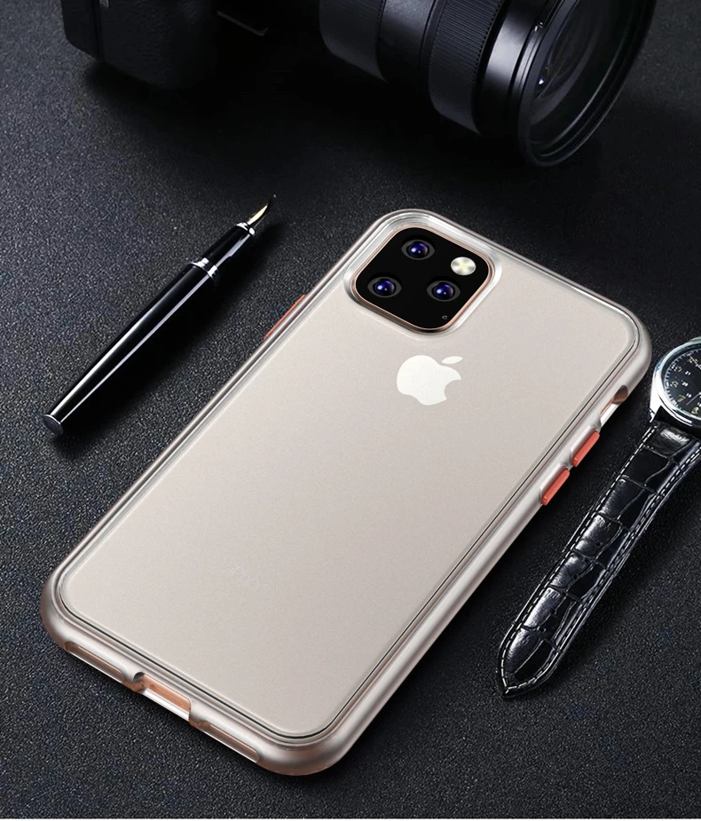 Для iPhone 11 чехол Magic Shadow IPAKY 11 Pro Чехол Цветные кнопки Мягкий Бампер ПК Гибридный противоударный Для iPhone 11 Pro Max чехол