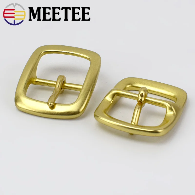 Meetee 1/3 шт. 35 мм латунная пряжка с язычком из чистой меди для ремня 33 34 пояс Сделай