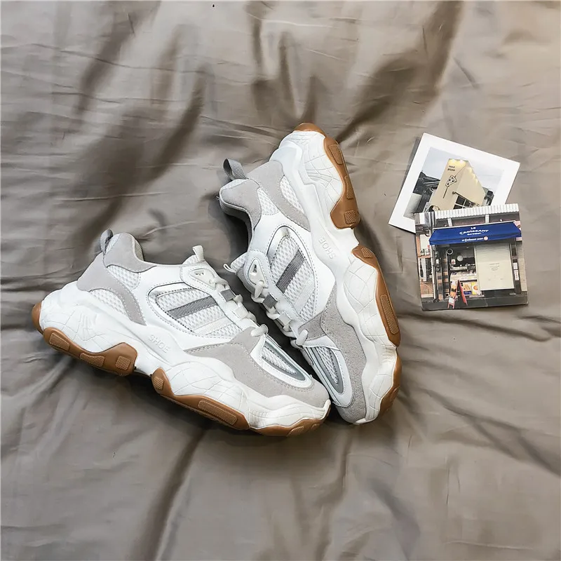 

Men's vulcanized shoes Men Sneakers Brand Designer Platform Chunky Sneakers Men Trainers Lace Up Color matching MA-96