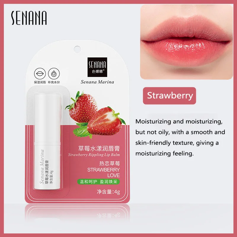 

SENANA Avocado Aloe Vera Moisturizing Lip Balm Imrpove Fine Lines Nourishing Lip Mask Before Lip Makeup Primer Delicate Lip Care