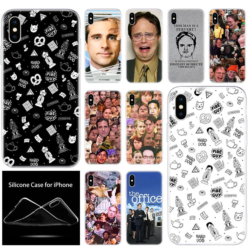 Роскошный мягкий силиконовый чехол для телефона офисное ТВ шоу замечательное Apple