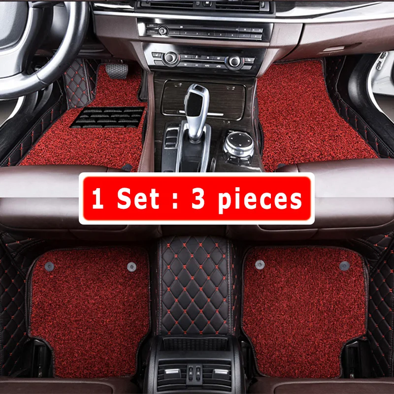 

For Mitsubishi Outlander 2012 2011 2010 2009 2008 Car Floor Mats Carpets Auto Double Layer Wire Loop Leather Accessories Rugs