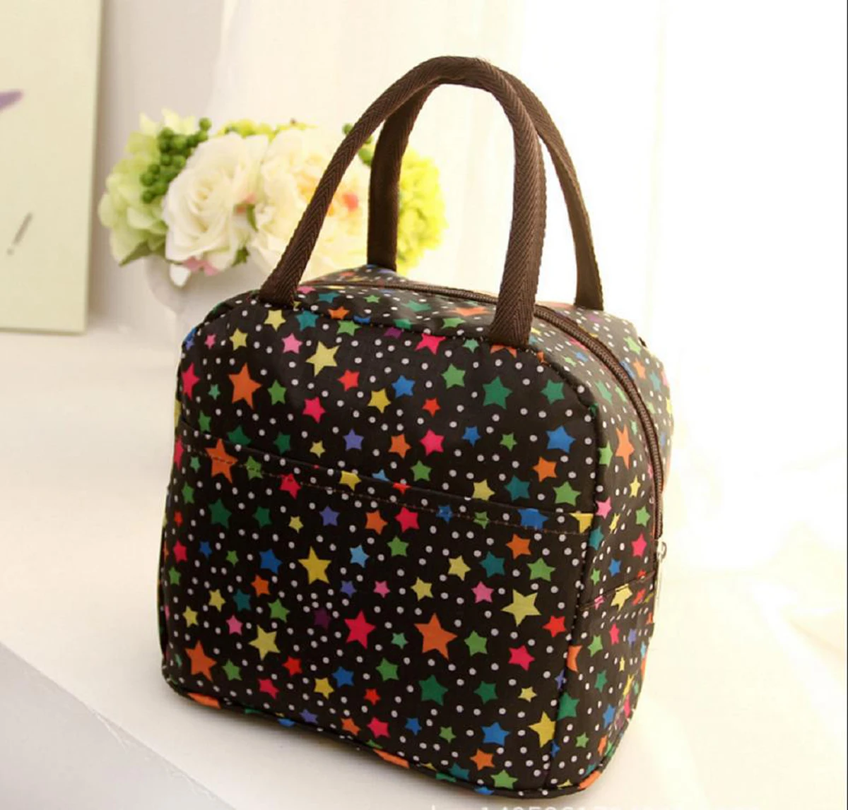 

Adult Kids Thermal Insulated Lunch Bag Cool Bag Picnic Lunch Box Handbag Insulated Canvas Food Bag