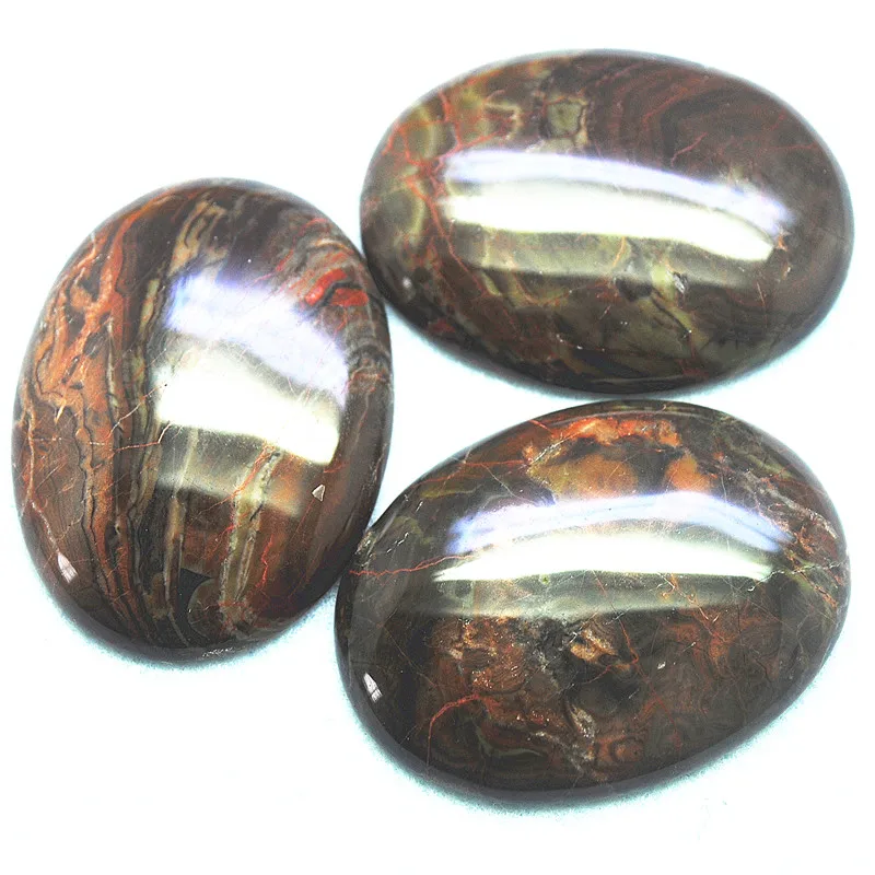 

3PCS Nature Brazil Agate Stone Cabochons Oval Shape 22x30MM 30X40MM 51x38MM Loose Beads Jewelry Accessories Free Shipping