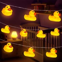 10leds20leds battery operated yellow duck led string lights holiday xmas wall window tree decorative fairy garland lights