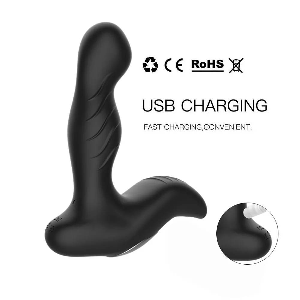 Мужской Вибратор для массажа простаты Анальная пробка Силиконовый
