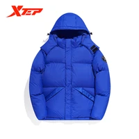 xtep mens down jacket 2021 new fashion sports jacket warm hooded coat duck down outdoor down jacket winter coat 879429190099