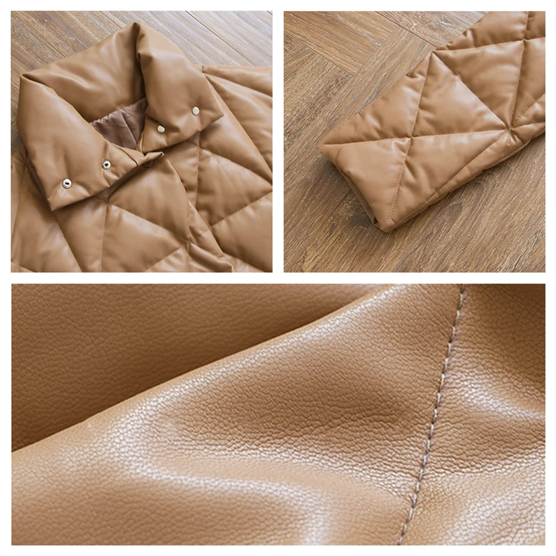 LUXUV Women's White Duck Down Winter Puffer Clothes Outerwear Parka Quilted Padded Office Warm Coats Cotton Lightweight  Branded