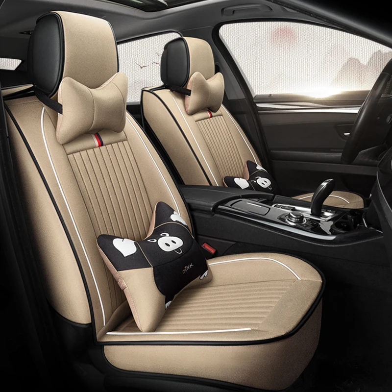 Полное покрытие льняное волокно чехлы для автомобильных сидений great wall haval h2 h5 h6 h9