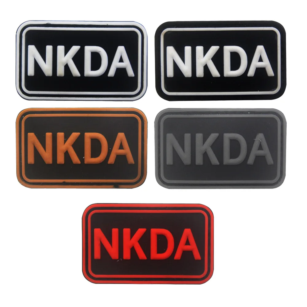 Не известные противоаллергенные нашивки NKDA из ПВХ резиновые военные с крючком