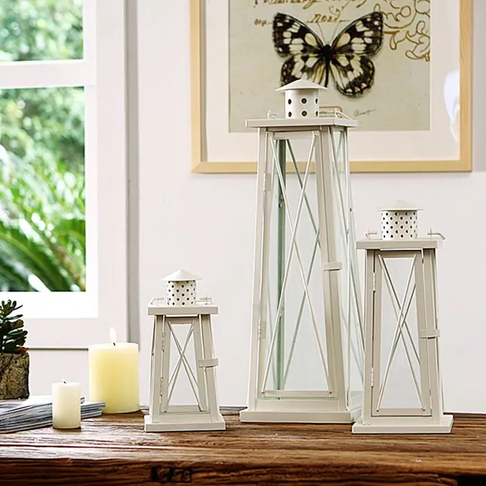 Простой подсвечник в скандинавском стиле для маяков Портативный железный ретро