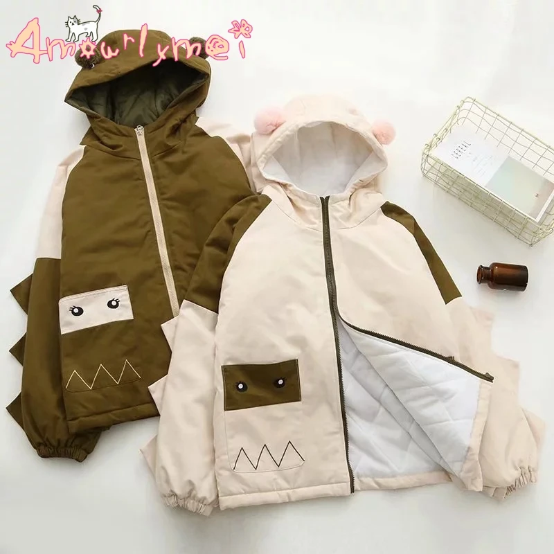 Женская осенне-зимняя куртка с капюшоном из хлопка | одежда