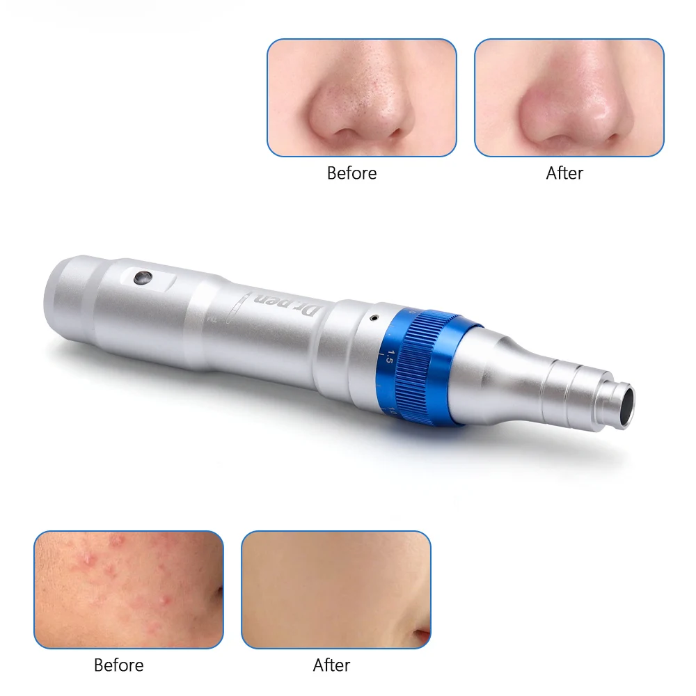 Ultima A6 Electric Derma Pen with 12Pin Needles Stretch Marks Wrinkle Remove Eyebrows Eyeliner Lips Micro Needling Tool