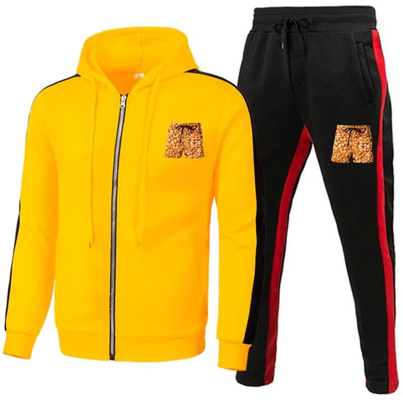 

Men'S Suit Sportswear Mesh Spot Hooded New Hot Sale Sportswear Spring Clothing Streetwear Hip-Hop Two-Piece Suit 3XL