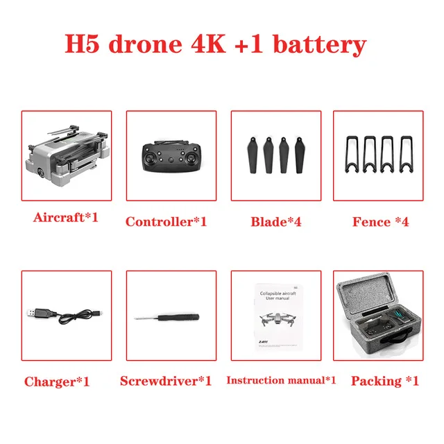 1080p Дрон 4k HD широкоугольная камера 1080p wifi FPV высота может держать Плавание в течение 20 минут VR режим Квадрокоптер H5 Дрон VS Дрон E520S квадракоптер с камерой дрон с камерой квадрокоптер квадракоптер аккумулятор - Цвет: 1080p