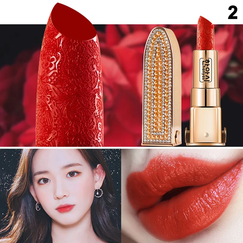 Хит продаж водостойкая губная помада с блестящими звездами Стойкий цвет