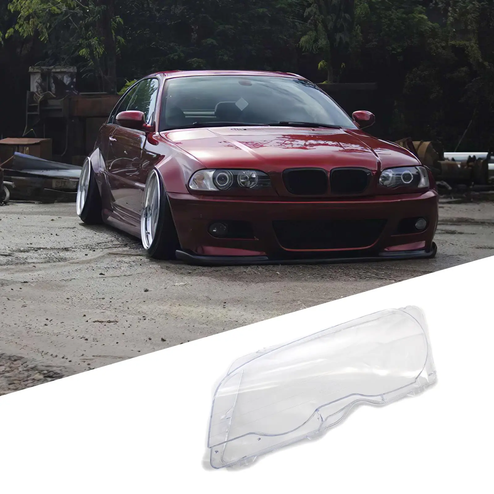 

2021 New Front Light Lampshade for BMW E46 1999-2002 Cars Headlight Lens Plastic Transparent Replacement 63126904298 63128377278