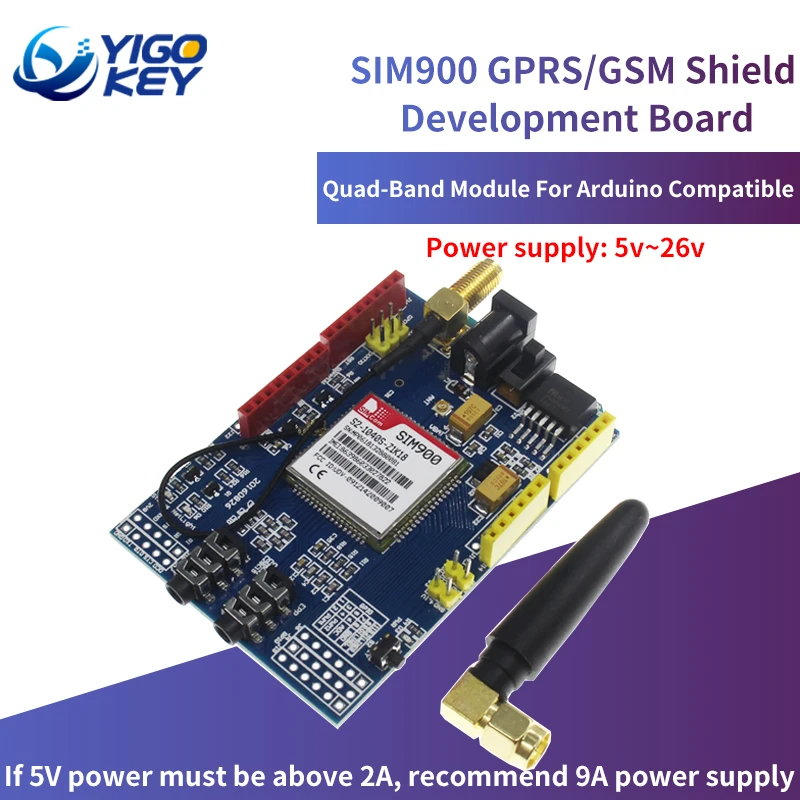 Плата разработки SIM900 GPRS/GSM Shield четырехдиапазонный модуль беспроводные данные