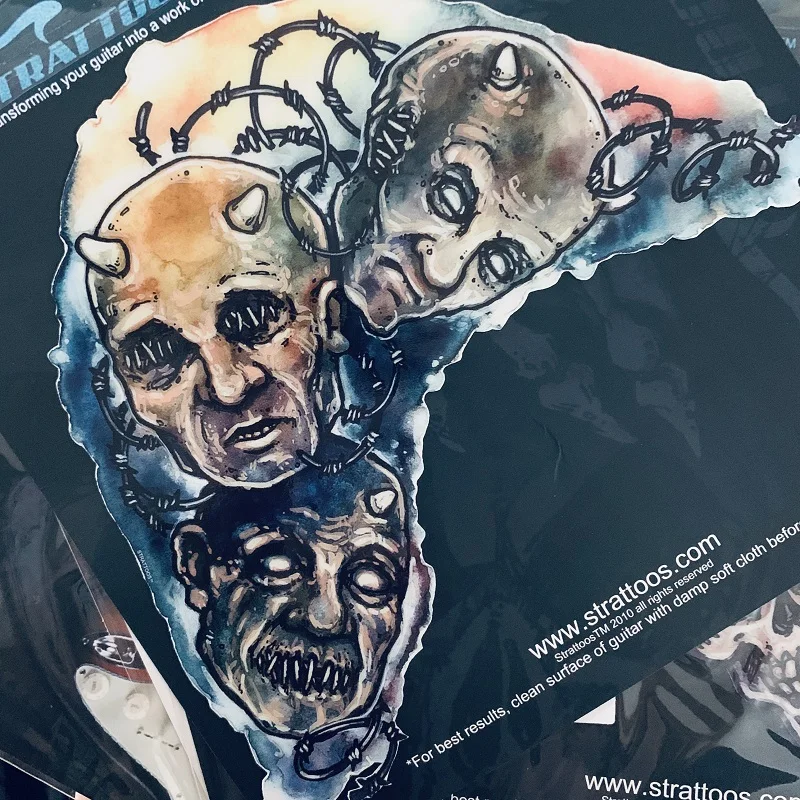 Наклейки Strattoos с инкрустацией гитары Легион наклейка неприлипающей татуировкой