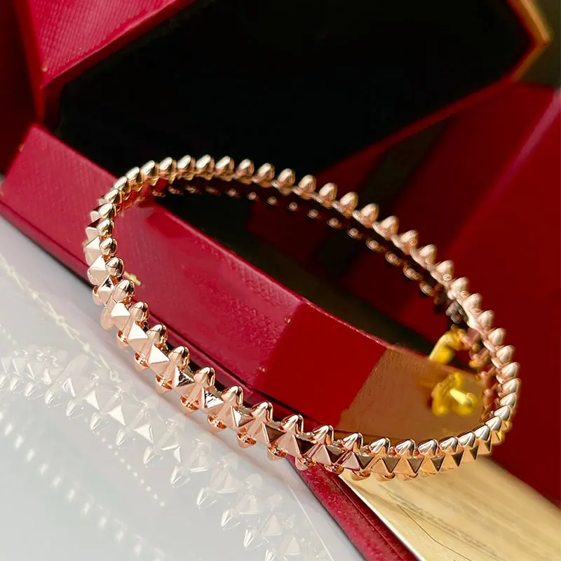 

Роскошные ювелирные изделия 1:1 логотип высокое качество Любовь Классический розовый золотой цвет заклепки женщина Известный модный бренд ...