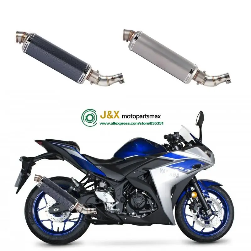 MT-03 MT03 мотоцикл глушитель трубы среднего звенья трубы Escape для YAMAHA YZF-R3 R3 R25 R30 слипоны