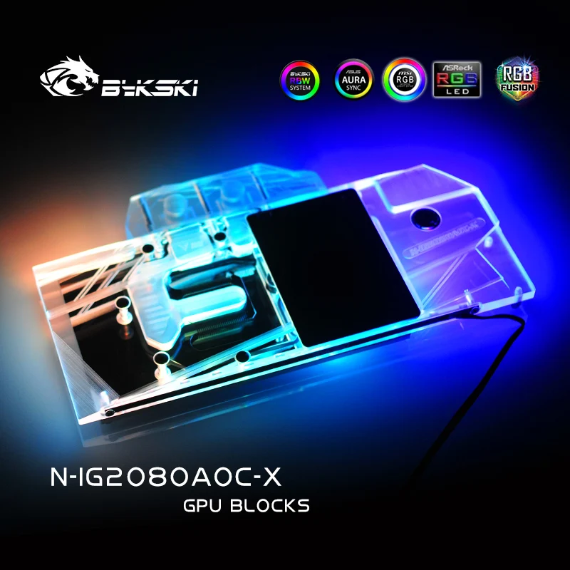 Bykski водяного охлаждения блока для Красочные игровая видеокарта Geforce RTX 2080 2070 2060