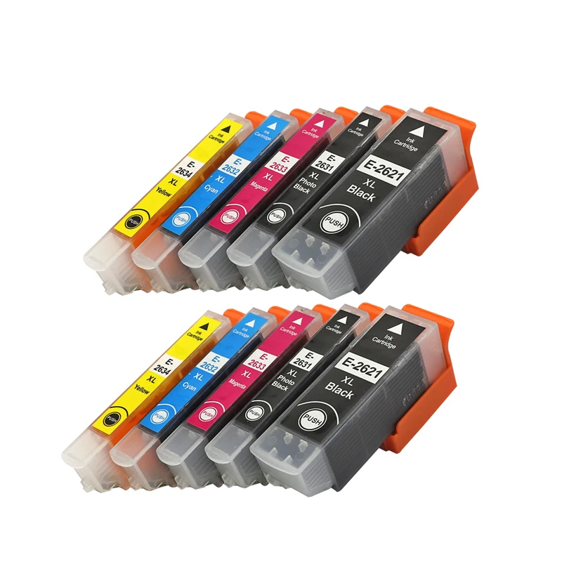 5 цветов совместимый чернильный картридж T2621 26XL для Epson XP510 XP520 XP600 XP605 XP615 XP620 XP625 XP710