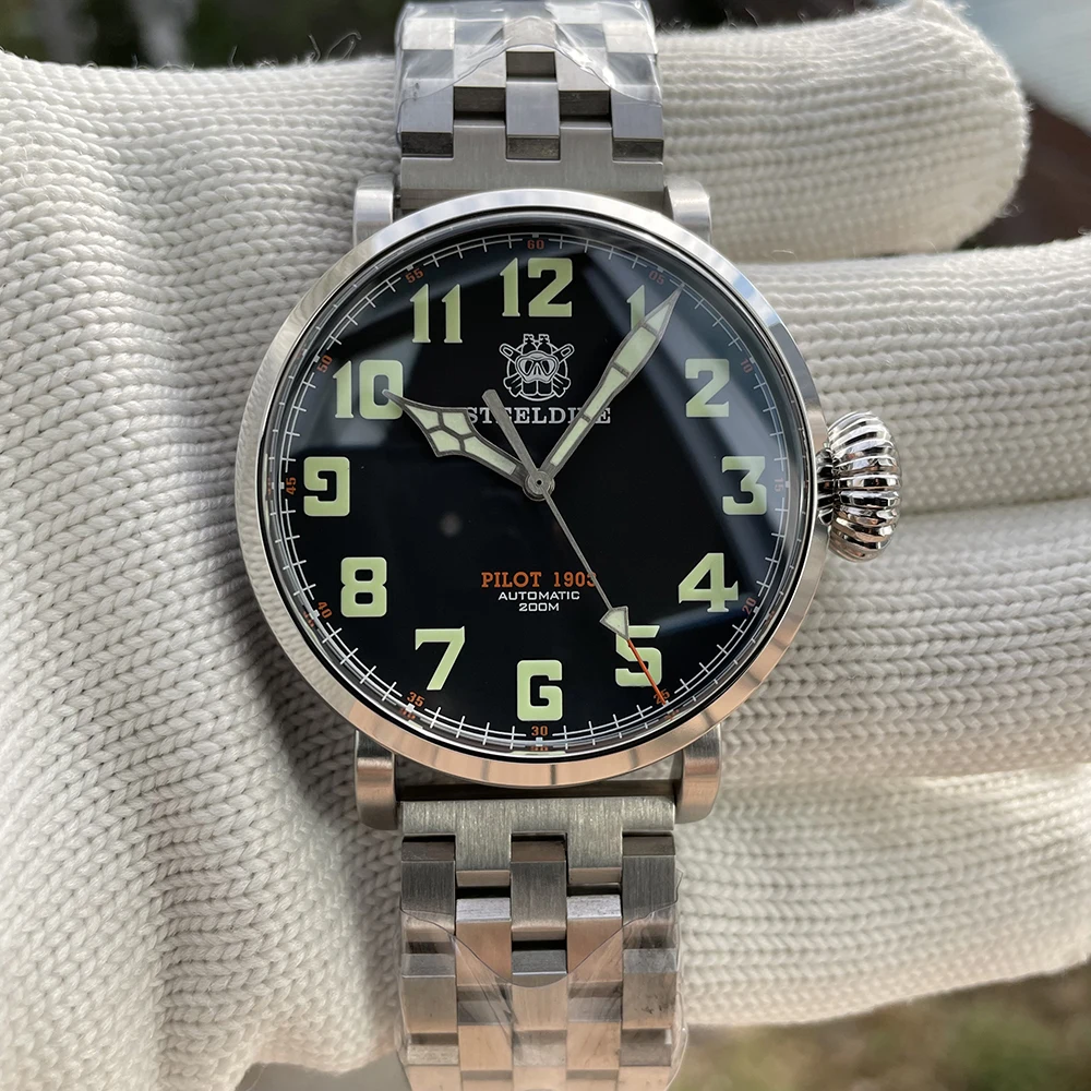 

Новое поступление, мужские механические часы для дайвинга STEEL DIVE Official SD1903, супер толстые двойные сапфировые кристаллы, чехол из нержавеющей стали 316L