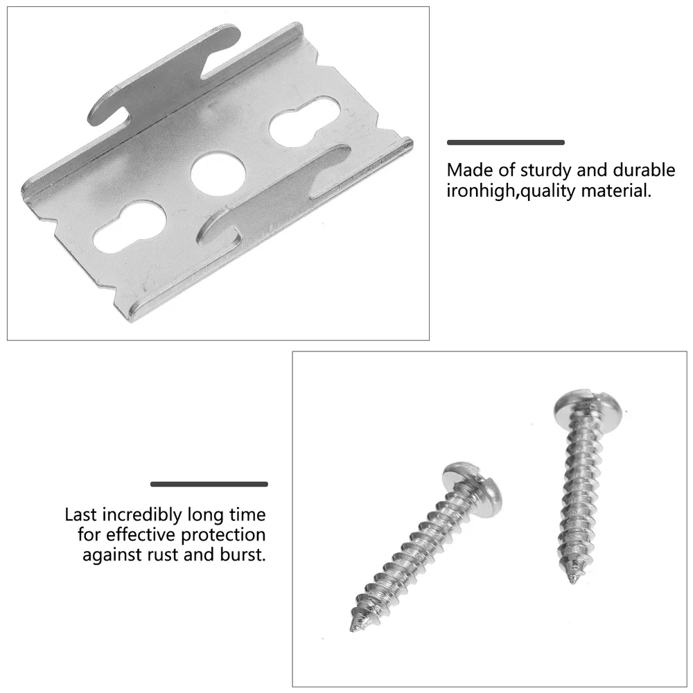 

2 sets Iron Hook Curtain Pole Holding Brackets Curtain Rod Thickening Brackets