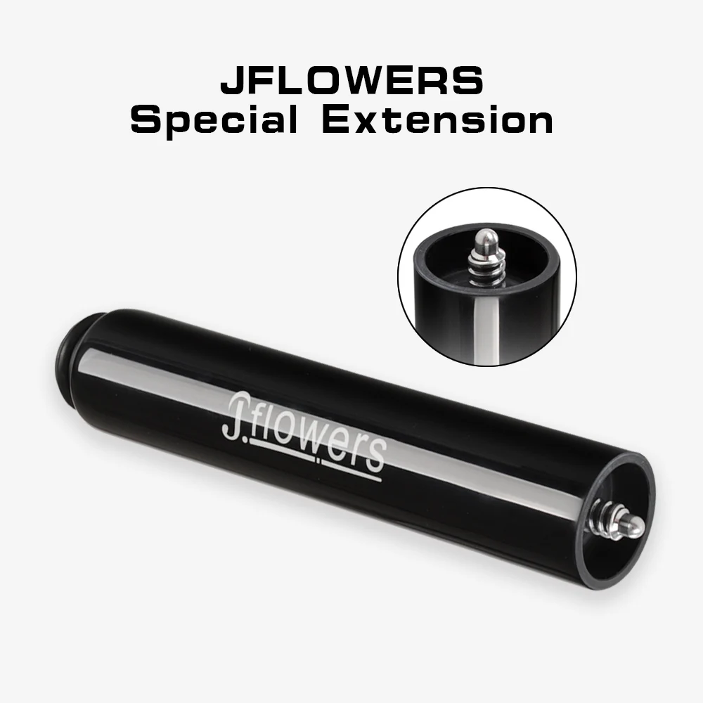 Original Jflowers Billiard Extension with Bumper 15.5cm Cue Extension Joint Professional Durable Billiard Accessories