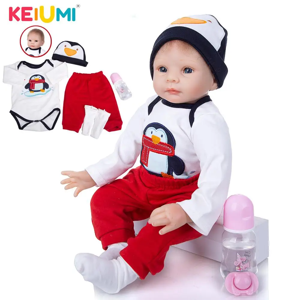 KEIUMI 22 дюймов модные возрождаются куклы для детей игрушки мальчиков реалистичный