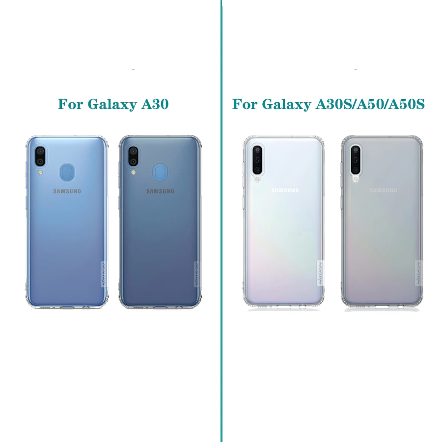 For Samsung Galaxy A50 A50S A30 A30S Case Nillkin Nature Transparent Clear Soft Silicon TPU Protector Back Cover for | Мобильные