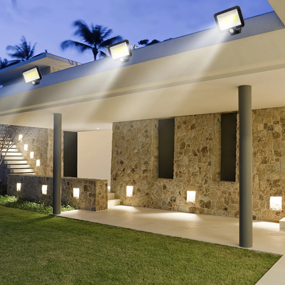 

Solar Sensor Wall Lamp COB Super Bright 100 LED Outdoor IP65 Waterproof Sensing Lamp Body Sensing Wall Lamp